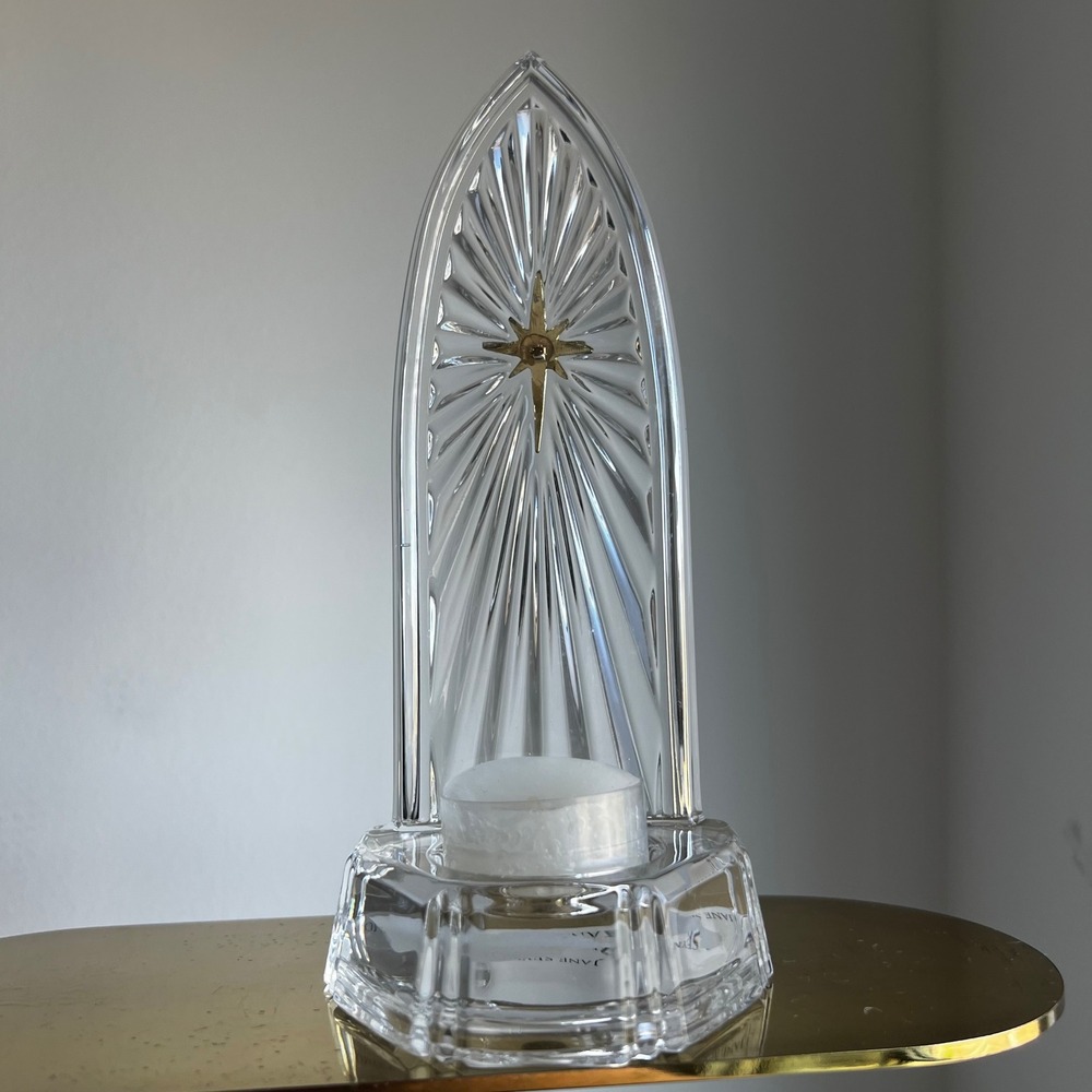 Jane Seymour Grand Hotel Mackinac Island 24% Lead Crystal Star Votiv Czech